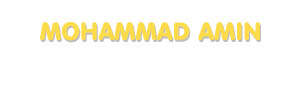 Der Vorname Mohammad Amin